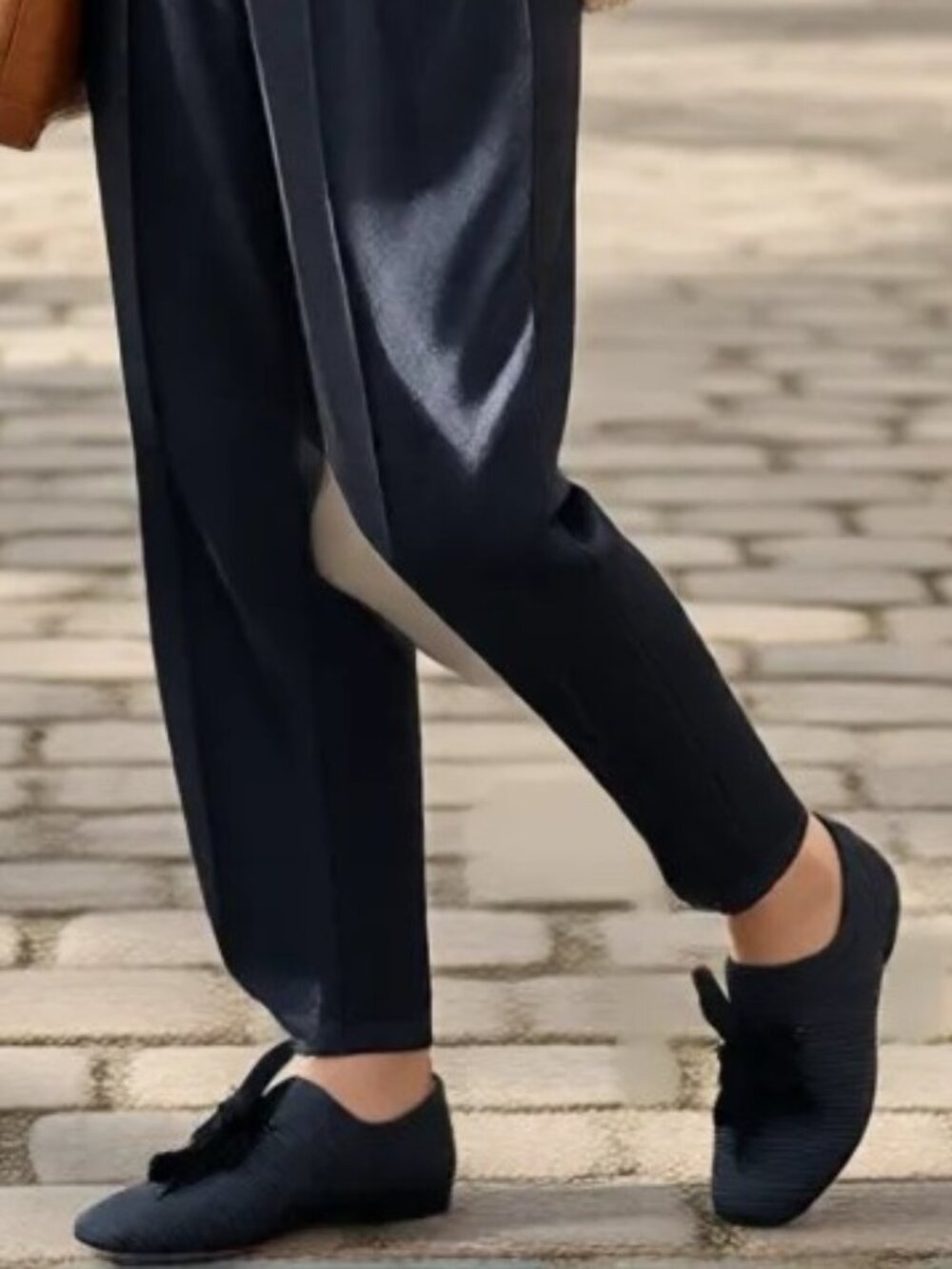 L'Amour Des Pieds Taimah gray stretch-knit leather-lined loafers flats US10=EU41